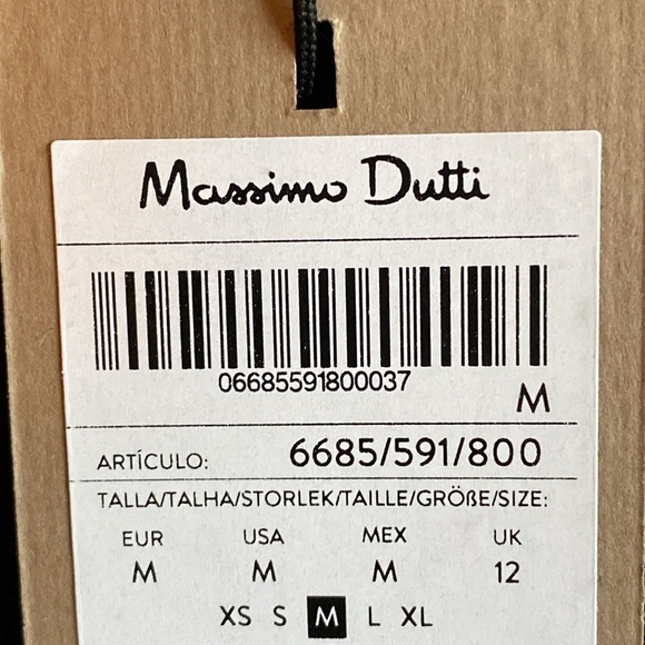 NWT. Massimo Dutti Black Flowing Jumpsuit with Darts and Tie Detail. Size M. - Picture 8 of 10
